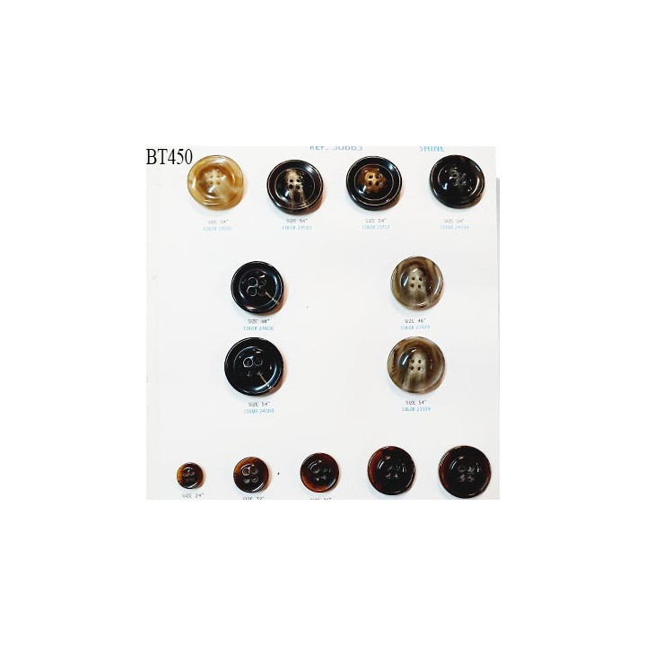 Plaque de 13 boutons pour création unique diamètre 15 à 33 mm fabrication européenne prix pour la plaque entière