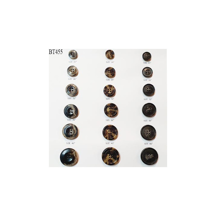Plaque de 18 boutons pour création unique diamètre 15 à 28 mm fabrication européenne prix pour la plaque entière