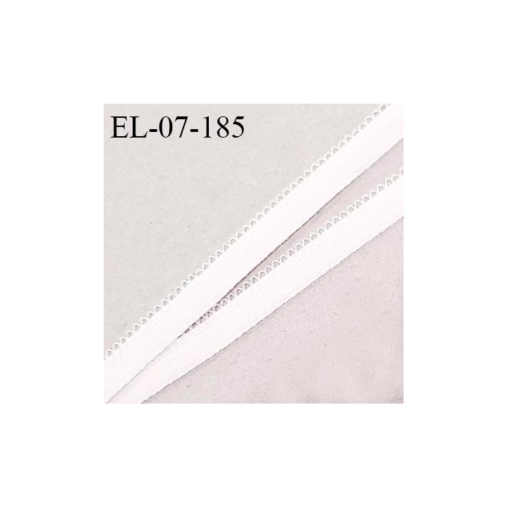 Elastique picot 7 mm lingerie couleur rose pastel très clair largeur 7 mm haut de gamme fabriqué en France prix au mètre