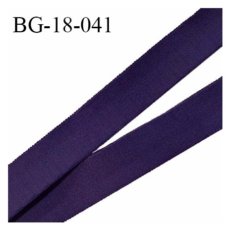 Devant bretelle 18 mm rigide pour anneaux couleur violet foncé ou nuit ambrée haut de gamme prix au mètre
