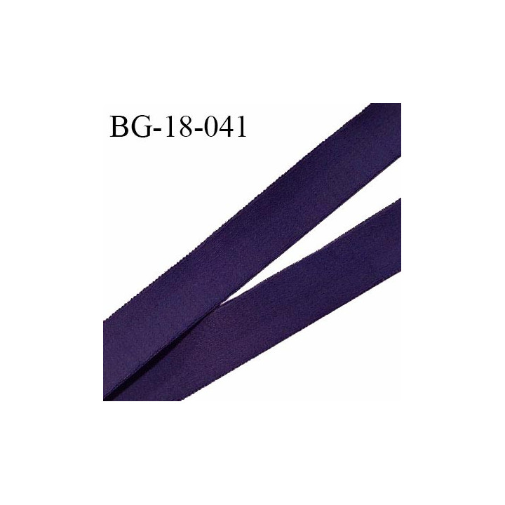 Devant bretelle 18 mm rigide pour anneaux couleur violet foncé ou nuit ambrée haut de gamme prix au mètre