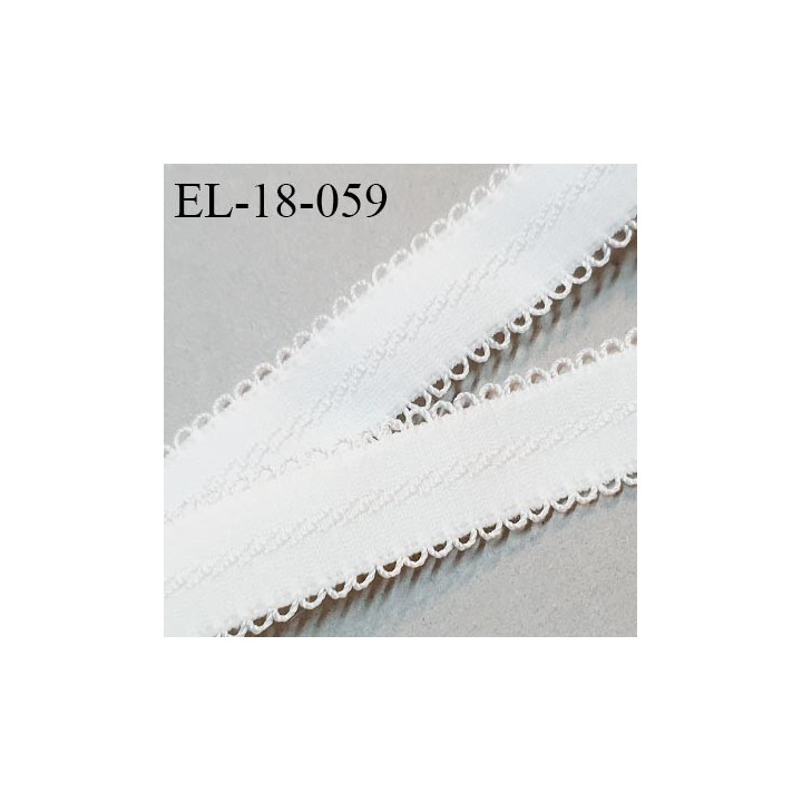 Elastique picot 18 mm lingerie haut de gamme couleur écru avec picots des deux côtés bonne élasticité prix au mètre