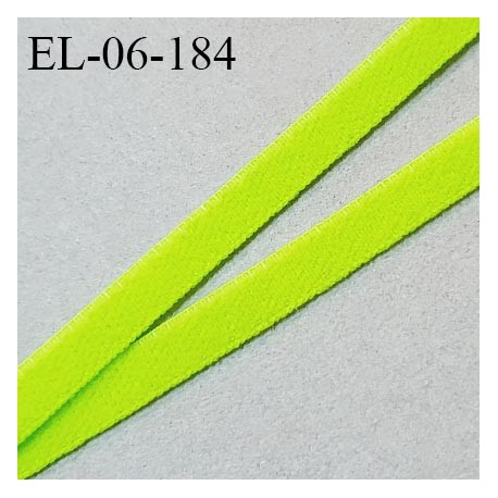 Elastique fin 6 mm lingerie haut de gamme fabriqué en France couleur vert fluo prix au mètre