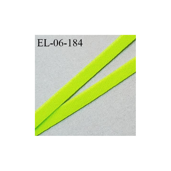 Elastique fin 6 mm lingerie haut de gamme fabriqué en France couleur vert fluo prix au mètre