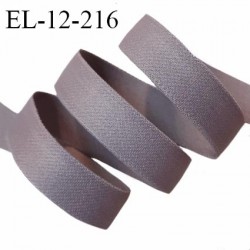 Elastique lingerie 12 mm pré plié haut de gamme couleur marron glacé largeur 12 mm fabriqué en France prix au mètre