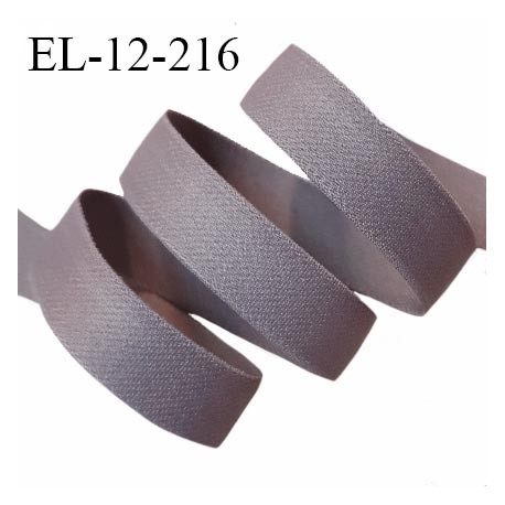 Elastique lingerie 12 mm pré plié haut de gamme couleur marron glacé largeur 12 mm fabriqué en France prix au mètre
