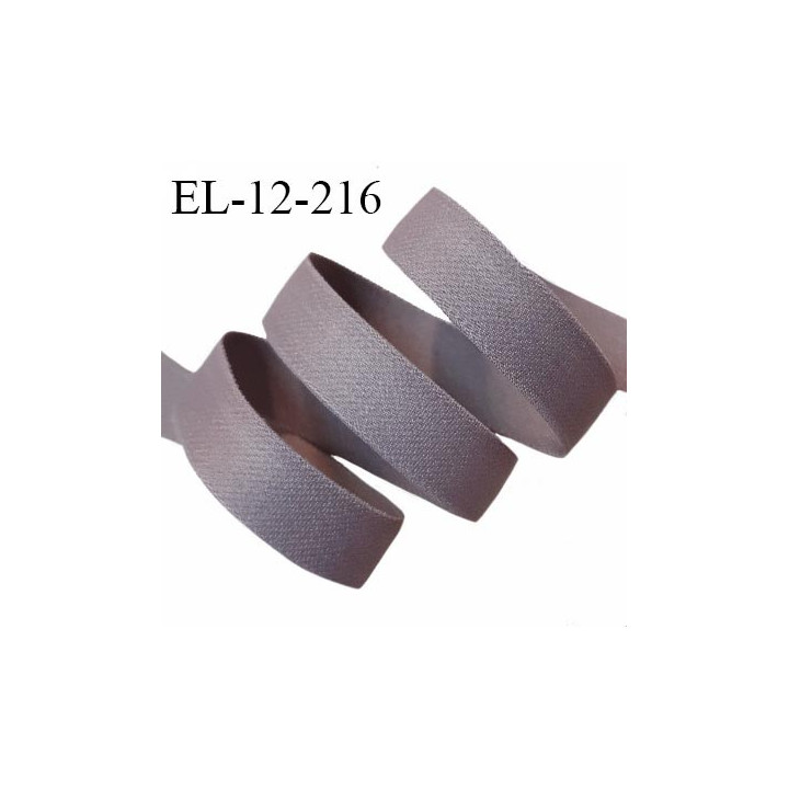 Elastique lingerie 12 mm pré plié haut de gamme couleur marron glacé largeur 12 mm fabriqué en France prix au mètre