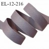 Elastique lingerie 12 mm pré plié haut de gamme couleur marron glacé largeur 12 mm fabriqué en France prix au mètre