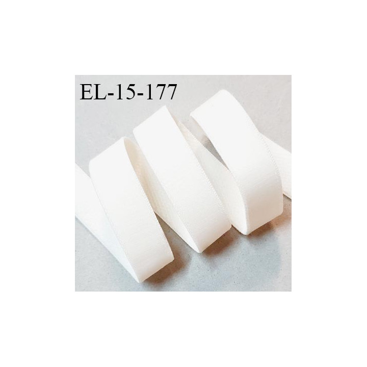 Elastique 15 mm lingerie haut de gamme fabriqué en France couleur écru ou nacre bonne élasticité prix au mètre