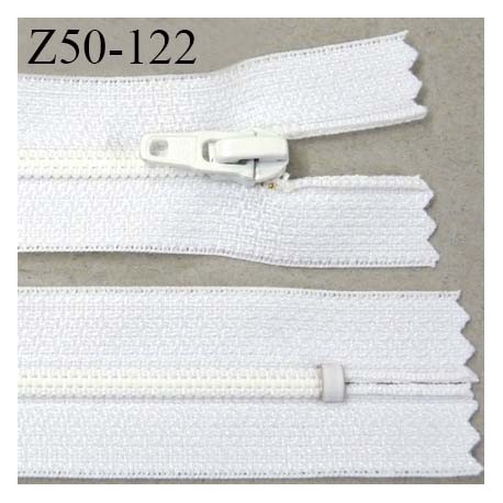 Fermeture zip 50 cm couleur naturel non séparable largeur 2.5 cm zip nylon longueur 50 cm prix à la pièce