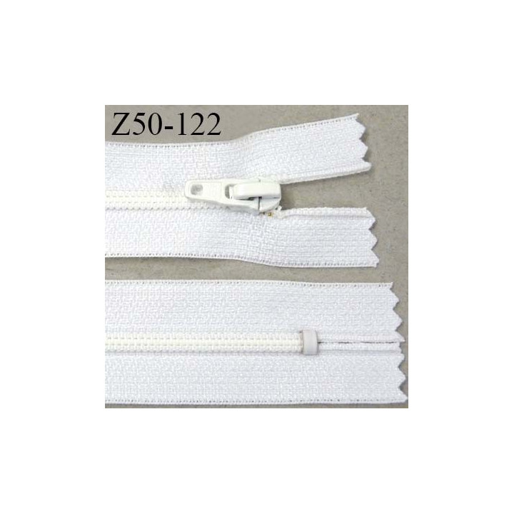 Fermeture zip 50 cm couleur naturel non séparable largeur 2.5 cm zip nylon longueur 50 cm prix à la pièce