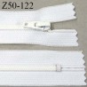 Fermeture zip 50 cm couleur naturel non séparable largeur 2.5 cm zip nylon longueur 50 cm prix à la pièce