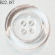 Bouton transparent 22 mm en pvc 4 trous diamètre 22 mm épaisseur 5 mm prix à l'unité