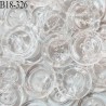 Bouton transparent 18 mm en pvc 4 trous diamètre 18 mm épaisseur 5 mm prix à l'unité