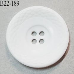 Bouton 22 mm en pvc couleur naturel 4 trous diamètre 22 mm épaisseur 5 mm prix à la pièce
