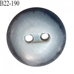 Bouton 22 mm couleur gris légèrement bombé 2 trous diamètre 22 mm épaisseur 7 mm prix à la pièce