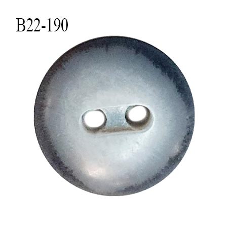 Bouton 22 mm couleur gris légèrement bombé 2 trous diamètre 22 mm épaisseur 7 mm prix à la pièce