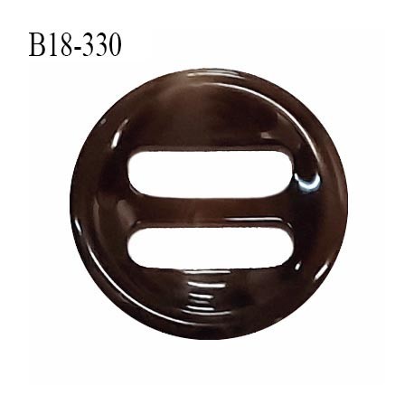Bouton 18 mm en pvc couleur marron 2 trous diamètre 18 mm épaisseur 3 mm prix à la pièce