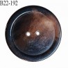 Bouton 22 mm en pvc couleur marron foncé marbré 2 trous diamètre 22 mm épaisseur 5 mm prix à la pièce