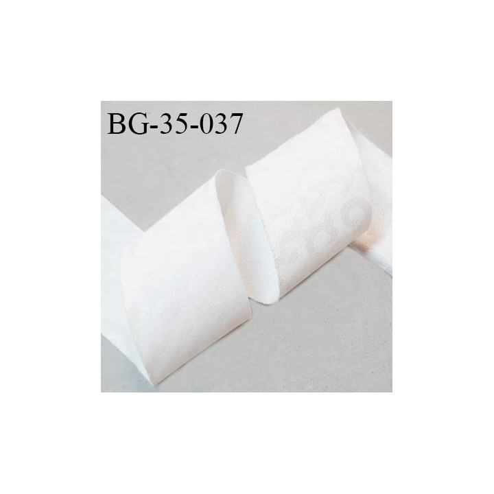 Biais à plier 36 mm couleur naturel légèrement satiné avec motifs incrustés largeur 36 mm prix au mètre