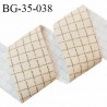 Biais à plier 36 mm couleur beige à carreaux marron largeur 36 mm prix au mètre