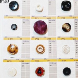 Plaque de 12 boutons pour création unique diamètre 15 à 34 mm fabrication européenne prix pour la plaque entière