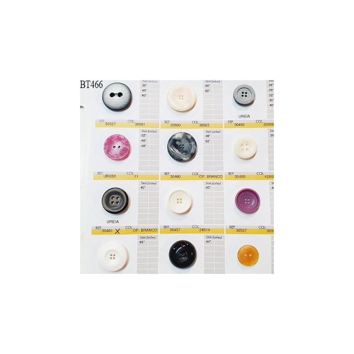 Plaque de 12 boutons pour création unique diamètre 20 à 30 mm fabrication européenne prix pour la plaque entière