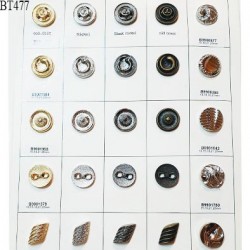 Plaque de 25 boutons pour création unique diamètre 20 mm prix pour la plaque entière
