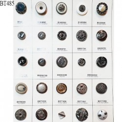 Plaque de 25 boutons pour création unique diamètre 15 à 25 mm prix pour la plaque entière