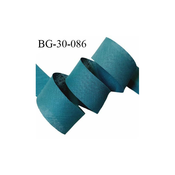 Biais à plier 30 mm couleur vert canard largeur 30 mm prix au mètre