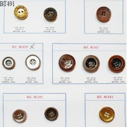 Plaque de 11 boutons pour création unique diamètre 18 à 25 mm prix pour la plaque entière