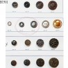 Plaque de 17 boutons pour création unique diamètre 12 à 28 mm prix pour la plaque entière