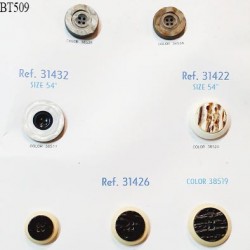 Plaque de 7 boutons pour création unique diamètre 25 à 33 mm prix pour la plaque entière