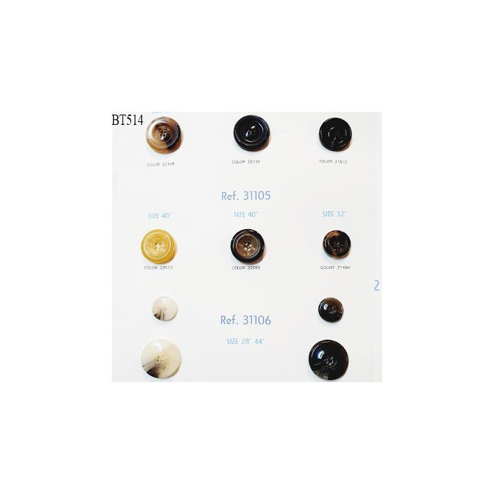 Plaque de 10 boutons pour création unique diamètre 17 à 27 mm prix pour la plaque entière