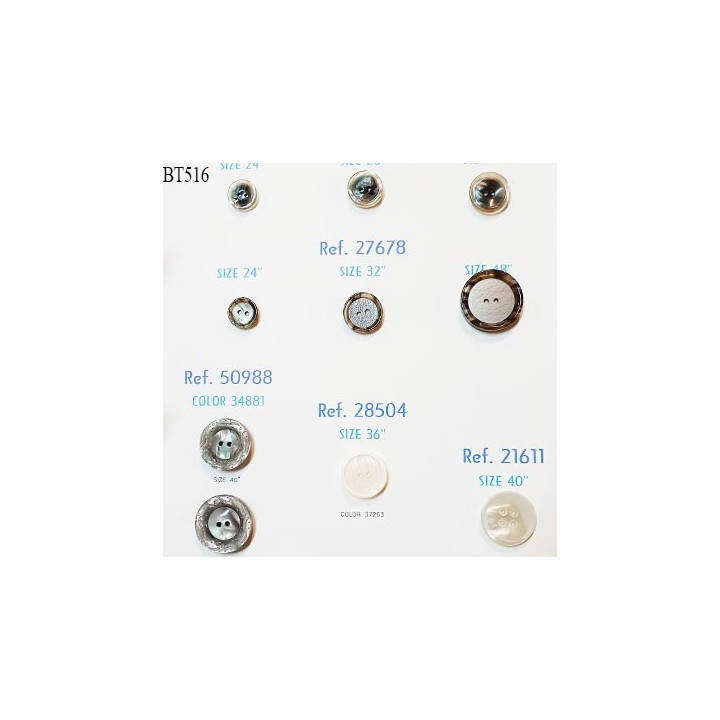 Plaque de 10 boutons pour création unique diamètre 15 à 30 mm prix pour la plaque entière