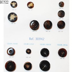Plaque de 15 boutons pour création unique diamètre 15 à 30 mm prix pour la plaque entière