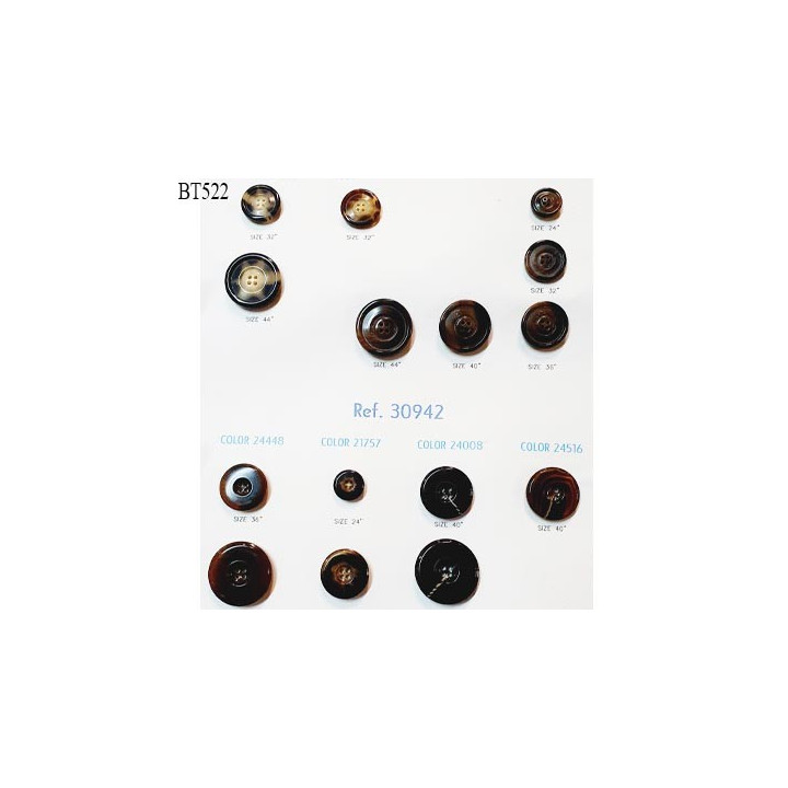 Plaque de 15 boutons pour création unique diamètre 15 à 30 mm prix pour la plaque entière