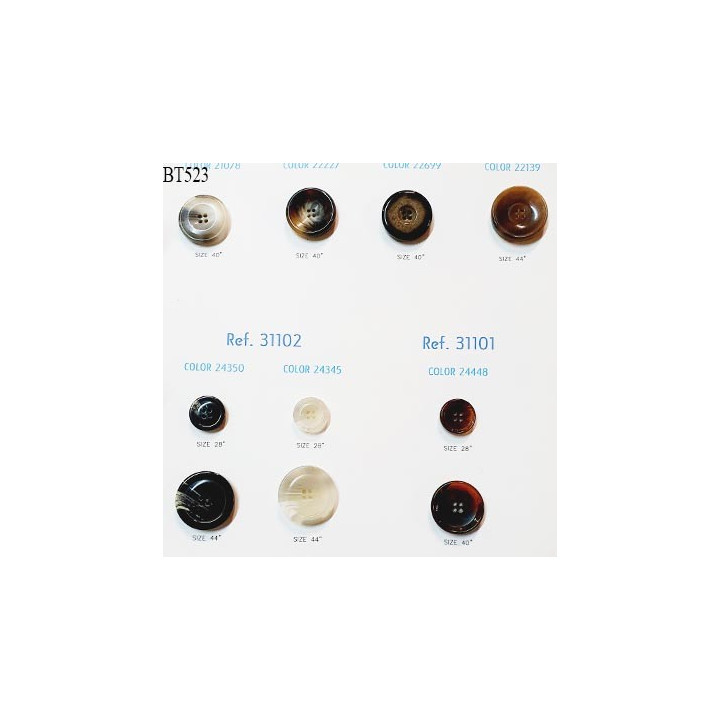 Plaque de 10 boutons pour création unique diamètre 17 à 27 mm prix pour la plaque entière