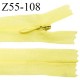 Fermeture zip 55 cm non séparable couleur jaune citron zip glissière nylon invisible longueur 55 cm prix à l'unité
