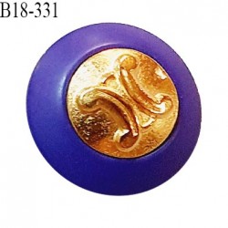 Bouton 18 mm très haut de gamme couleur violet et or diamètre 18 mm accroche avec un anneau épaisseur 6 mm prix à la pièce