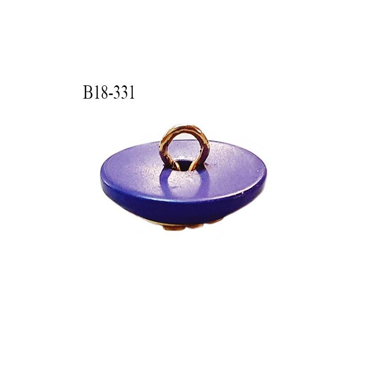 Bouton 18 mm très haut de gamme couleur violet et or diamètre 18 mm accroche avec un anneau épaisseur 6 mm prix à la pièce