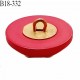 Bouton 18 mm très haut de gamme couleur rose framboise et or diamètre 18 mm accroche avec un anneau prix à la pièce