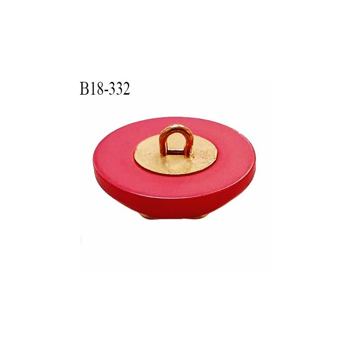 Bouton 18 mm très haut de gamme couleur rose framboise et or diamètre 18 mm accroche avec un anneau prix à la pièce