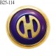 Bouton 25 mm très haut de gamme bouton de créateur couleur violet et or diamètre 25 mm épaisseur 5 mm prix à la pièce