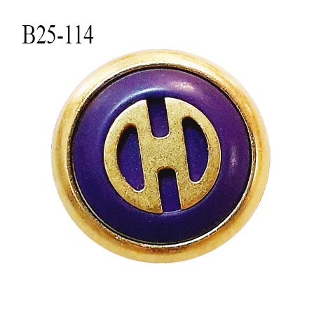 Bouton 25 mm très haut de gamme bouton de créateur couleur violet et or diamètre 25 mm épaisseur 5 mm prix à la pièce