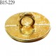 Bouton 15 mm couleur or accroche avec un anneau diamètre 15 mm épaisseur 2.5 mm prix à la pièce