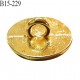 Bouton 15 mm couleur or accroche avec un anneau diamètre 15 mm épaisseur 2.5 mm prix à la pièce