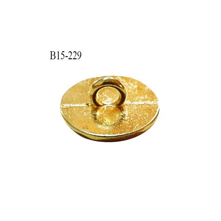Bouton 15 mm couleur or accroche avec un anneau diamètre 15 mm épaisseur 2.5 mm prix à la pièce