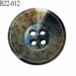 Bouton 22 mm pvc couleur gris tacheté 4 trous diamètre 22 mm épaisseur 5 mm prix à l'unité