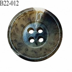Bouton 22 mm pvc couleur gris tacheté 4 trous diamètre 22 mm épaisseur 5 mm prix à l'unité